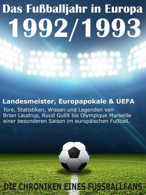 cover image of Das Fußballjahr in Europa 1992 / 1993